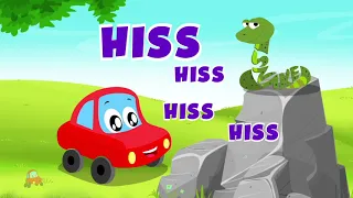 Animal Sound Song | Little Red Car | Visual Words For Kids | Nursery Rhyme | Five Little Monkeys