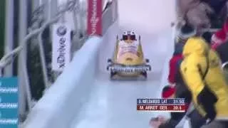 Maximilian Arndt and his team crashed in Altenberg
