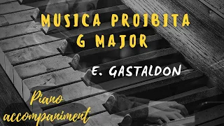 Musica proibita G major GASTALDON KARAOKE Piano accompaniment