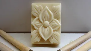 Soap carving flower, easy step by step...tutorial...