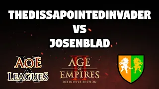 AoE Leagues Season 10 | Division i2 | Groupe stage  | TheDissapointedInvader vs Josenblad