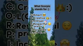 What Scorpio stands for :)) 👑✨