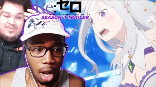 PEAK FICTION IS BACK!!!🔥 RE: ZERO SEASON 3 OFFICIAL TRAILER REACTION