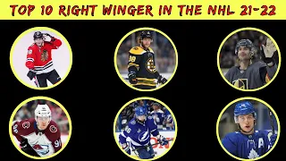 THE TOP 10 RIGHT WING FOR THE UPCOMING SEASON IN THE NHL 2021-22