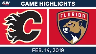 NHL Highlights | Flames vs. Panthers - Feb 14, 2019