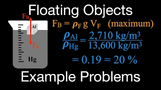 Buoyancy: Floating Objects Example Problems No. 2