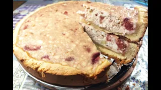 Простий і смачний полунично-банановий сирний пиріг/Strawberry-banana cheesecake