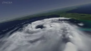 Hurricane Katrina at Peak Intensity:  Computer Simulation