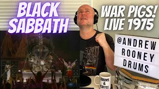 Drum Teacher Reacts: 'WAR PIGS': Black Sabbath LIVE 1975 (BILL WARD!)