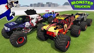 Monster Jam INSANE Racing, Freestyle and High Speed Jumps #13 | BeamNG Drive