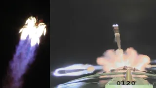 Progress MS-18 launch (on-board camera view)