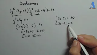 решение уравнения с заменой переменной