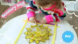 Create a mess-free sensory bag SUN Craft with your preschooler | FUN DIY learning activity