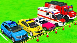 DACIA DUSTER, LOGAN, CHEVROLET POLICE VEHICLES & AMBULANCE EMERGENCY FIRE DEPARTMENT! FS22