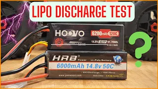 Lipo Discharge Test: HRB 4s 6000mah 50C vs Hoovo 4s 6200mah 120C........ YOU HAVE TO SEE THIS!