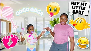 TREATING OUR 5 YEAR OLD DAUGHTER LIKE A BABY TO SEE HER REACTION **GONE WRONG**