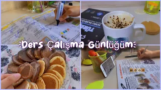 Ders Çalışma Günlüğüm// Bol köpüklü kahve🖤 // 104 soru⏱yorucu bir gün🙈