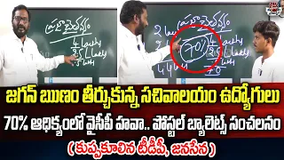 70% ఆధిక్యంలో వైసీపీ హవా.. పోస్టల్ బ్యాలెట్స్ లో జగన్ సంచలనం | Praja Chaithanyam