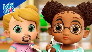 Lecciones de Bebe 👶🏻 Baby Alive en Español 👶🏾 👶🏼 Dibujos Animados Para Niños 💕