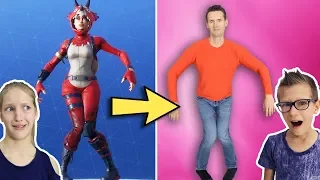 Fortnite Dances in Real Life w/ our Dad!!!