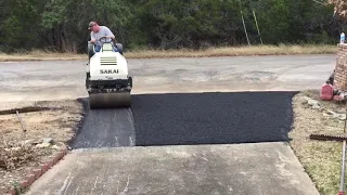 Rolling and Compacting Asphalt Approach-way