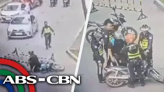 Alitan sa daan: Rider sumemplang nang biglang harangan ng barrier sa Cebu City | ABS-CBN News