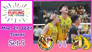 UST GOLDEN SPIKERS VS NU BULLDOGS SET 5 MEN’S VOLLEYBALL UAAP SEASON 86 FUELING THE FUTURE  3/24/24