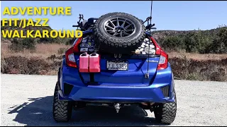 Lifted Camper Overland Off Road Honda Fit Jazz Walkaround