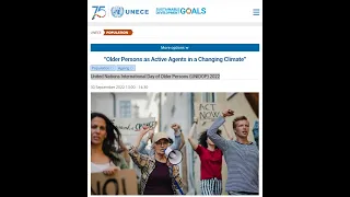 Older Persons as Active Agents in a Changing Climate 2022