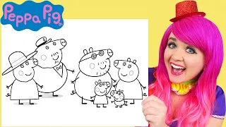 Coloring Peppa Pig's Entire Family!