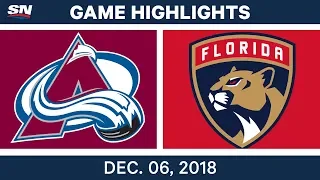 NHL Highlights | Avalanche vs. Panthers - Dec 6, 2018