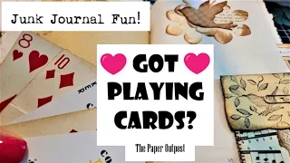 GOT PLAYING CARDS!? How to Make Playing Card Pockets! Junk Journal Ideas! The Paper Outpost! :)