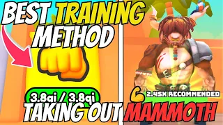 I DEFEATED THE MAMMOTH BOSS & USED THE BEST TRAINING METHOD IN [Arm Wrestling Simulator]