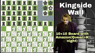 6 Kings in the jail | Kingside wall • Fairy chess 10×10 board with Amazon (Queen+Knight) Peice