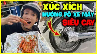 Thử Nướng "Xúc Xích Bằng Pô Xe Máy", Đức Mõm Ăn Cay Cấp Độ 1000 !!!