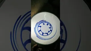 今日のろくろ遊び。Spin Art with WhiteBoard and Potter’s Wheel.