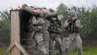 U.S. Army Soldier Vs US Marine Obstacle Course Battle