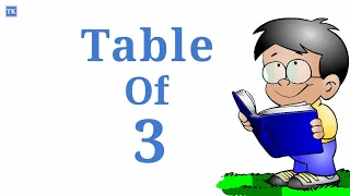 Multiplication table of 3 | table of 3 | 3 ka table | 3 ka pahada | Maths table of three for kids