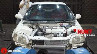 Civic EK Coupe B18 600whp - IE800R Turbo - Dyno Run