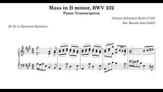 Et in Spiritum Sanctum, Mass in B Minor (piano transcription)
