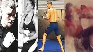 Nate Diaz says that he once almost tapped to Ronda Rousey; Chad Mendes snow angels; Dominick Cruz