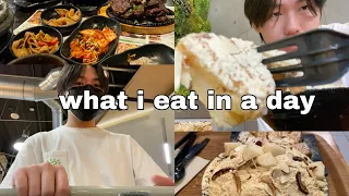 what i eat in a day! (korean food, ktown la, grocery shopping)