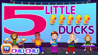 Five Little Ducks - Number Nursery Rhymes Karaoke Songs For Children | ChuChu TV Rock 'n' Roll