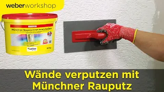 Wand mit Münchner Rauputz verputzen | WeberWorkshop