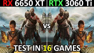 RX 6650 XT vs RTX 3060 Ti | Test in 16 Games at 1080p [ Which One is Better? 🤔 | IN 2024