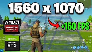 Stretched Resolution That Give you Huge Fps 1560 X 1070 Fortnite l I5 10400F & GTX1650