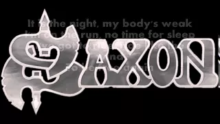 Saxon - Ride like the wind LYRICS ON SCREEN