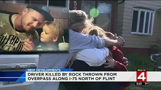 Man killed by rock thrown from overpass along I-75 north of Flint