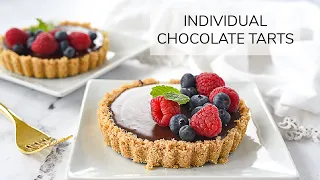 Individual Chocolate Tarts | No Bake Recipe