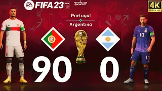 FIFA 23 - PORTUGAL 90 - 0  ARGENTINA ! FIFA  WORLD CUP FINAL 2022  QATAR  ! FIFA 23 PC NEXT GEN !